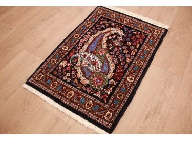 Persian carpet Ghom with Silk 85x60 cm Ilam