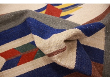 Oriental Kilim Wool 185x117 cm Blau modern
