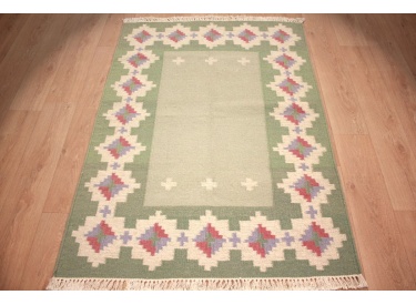 Oriental Kilim Wool 175x125 cm Green modern