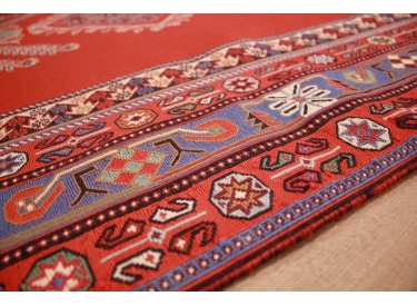 Persian carpet Kelim Sumak 206x135 cm Red