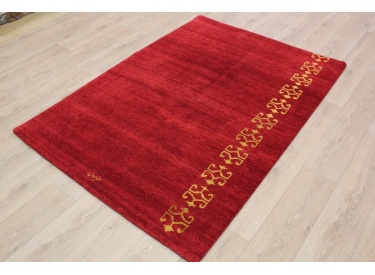 Hand-knotted carpet Lori virgin wool & silk 201x140 cm