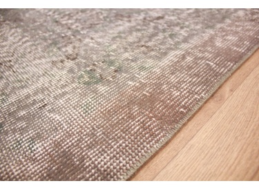 Vintage carpet modern used look overdyed 270x164 cm Gray