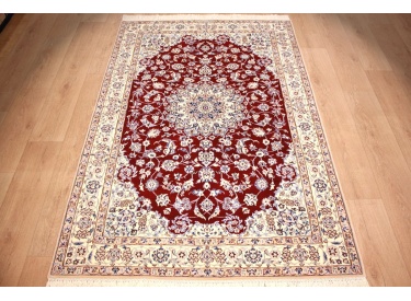 Persian carpet "Nain" 6la with Silk 194x130 cm