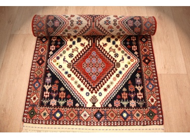 Persian carpet Yalameh pure wool 193x78 cm Beige