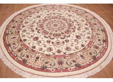 Persian carpet Tabriz with silk 200x200 cm ROUND
