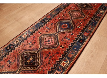 Persian carpet Yalameh pure wool 277x77 cm Läufer