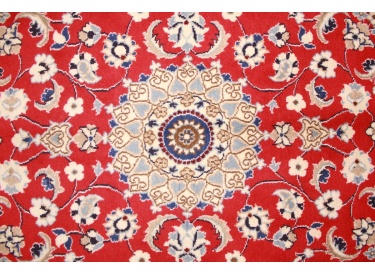 Persian carpet Nain 131x98 cm Oriental carpet red