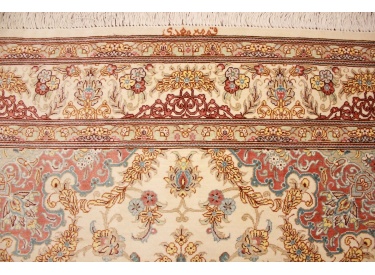 Perser Teppich Ghom Seidenteppich 150x100 cm Beige