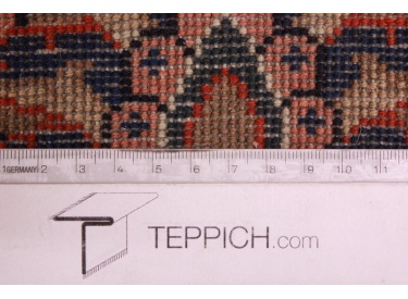 Persian carpet Sarough Runner Wool 207x87 cm Dark blue