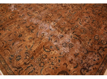 Vintage Teppich moderner Orientteppich Braun 322x235 cm