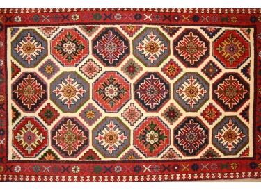 Persian carpet Yalameh pure wool 100x62 cm Beige