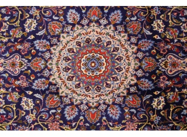 Persian carpet Mashad 415x297 cm Dark blue