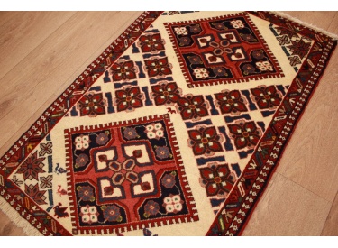 Persian carpet Yalameh pure wool 95x56 cm Beige
