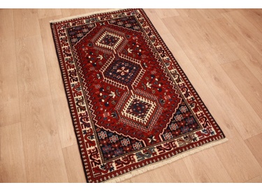 Persian carpet Yalameh pure wool 133x79 cm Red