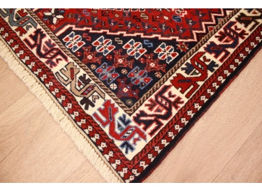 Persian carpet Yalameh pure wool 133x79 cm Red