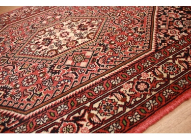 Perserteppich Bijar Hochflor Teppich mit Seide 106x70 cm