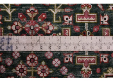 Persian carpet Ghom pure silk 124x77 cm Green