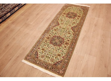 Kashmir Hand-knotted silk touch carpet  218x79 cm