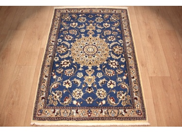 Persian carpet Nain Oriental carpet 130x87 cm Blau