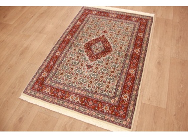 Persian carpet Moud with silk 145x92 cm Beige