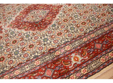 Perser Teppich Moud mit Seide 145x92 cm Beige
