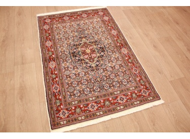 Persian carpet Moud with silk 144x95 cm Beige