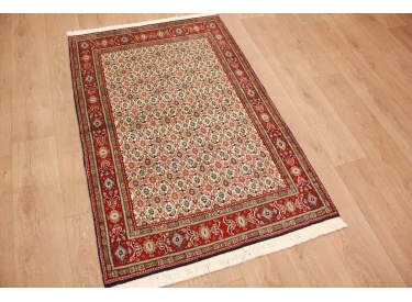 Persian carpet Moud with silk 148x98 cm Beige