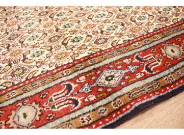 Perser Teppich Moud mit Seide 148x98 cm Beige