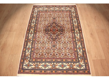 Persian carpet Moud with silk 147x97 cm Beige