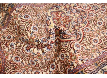 Perser Teppich Moud mit Seide 147x97 cm Beige