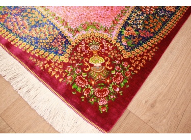 Persian carpet Ghom pure silk 149x99 cm ROYAL