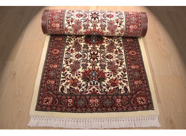 Persian carpet "Bidjar" very fine with Silk 291x78 cm Beige
