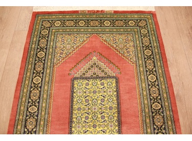 Persian carpet  Gom  pure silk rug 122x79 cm