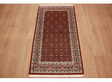 Persian carpet Moud virgin wool & Silk 136x73 cm Beige Runner