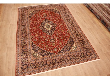 Persian carpet Kashan virgin wool 349x242 Red