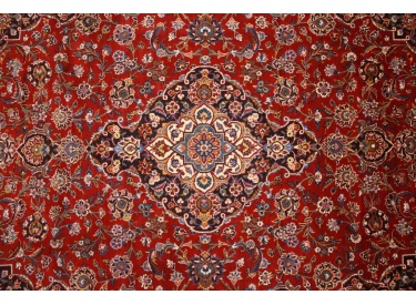 Persian carpet Kashan virgin wool 335x228 Red