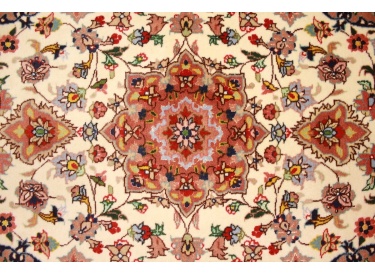 Perser Teppich  Täbriz mit Seide 112x71 cm Beige