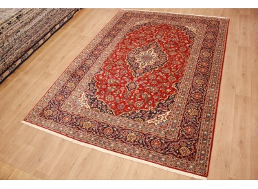 Persian carpet Kashan virgin wool 343x241 Red