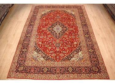 Persian carpet Kashan virgin wool 357x248 cm Red