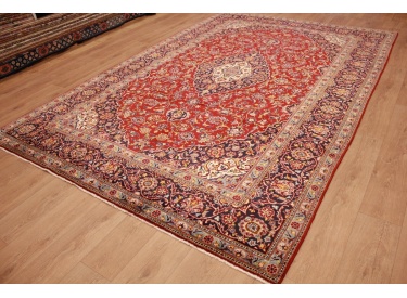 Persian carpet Kashan virgin wool 346x231 Red
