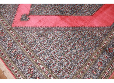 Kashmir silk carpet oriental rug  326x245 cm Pink