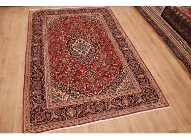 Persian carpet Kashan virgin wool 354x240 Red