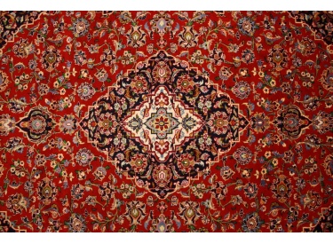Persian carpet Kashan virgin wool 330x236 Red