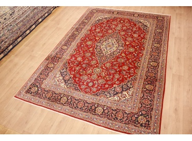 Persian carpet Kashan virgin wool 355x245 Red