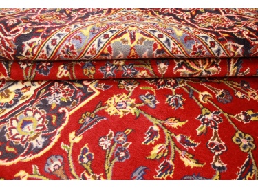 Persian carpet Kashan virgin wool 355x245 Red