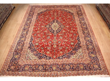 Persian carpet Kashan pure wool 395x295 cm Red