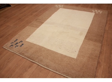 Nomadic Persian carpet Gabbeh wool 207x152 cm Beige