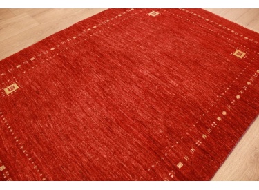 Nomadic Persian carpet Loribaft pure wool 147x103 cm Red