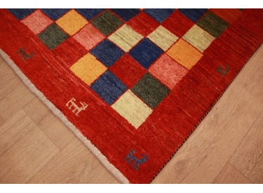 Perser Teppich Gabbeh reiner wollteppich 149x102 cm Rot