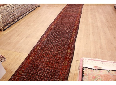 Persian carpet "Seneh" runner Wool 621x107 cm